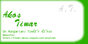 akos timar business card